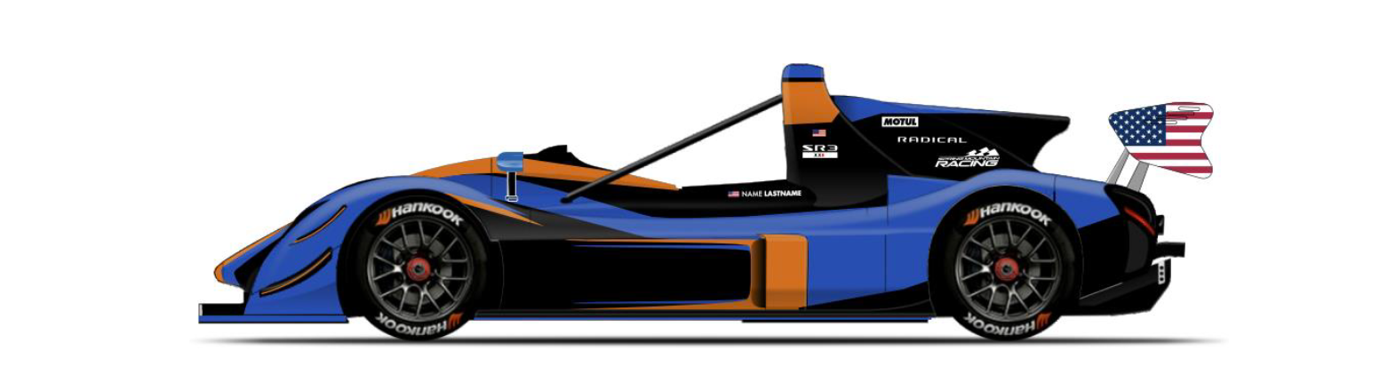 2025 Radical SR3XXR Center Carbon Seat 1500cc Cup Spec - Spring Mountain Livery - August Delivery