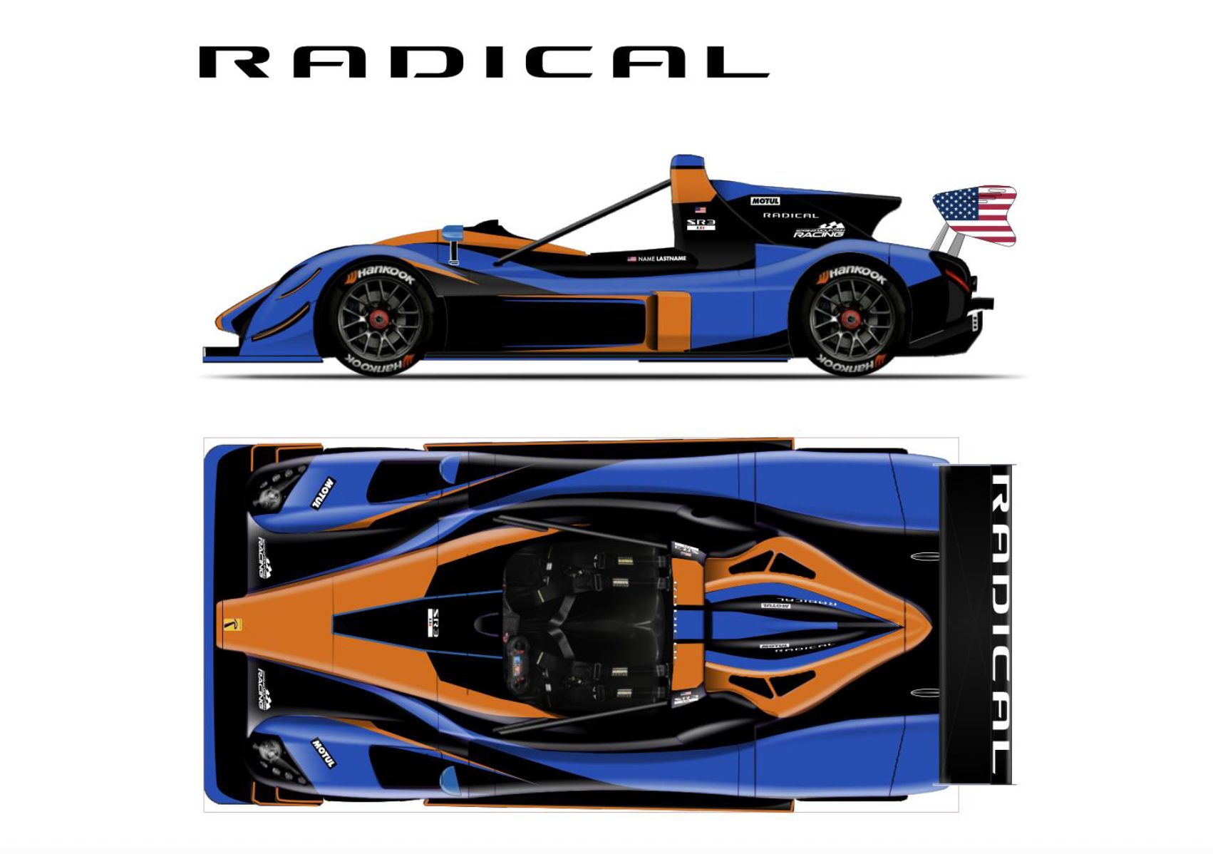 2025 Radical SR3XXR Center Carbon Seat 1500cc Cup Spec - Spring Mountain Livery - August Delivery